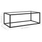 vidaXL Mesa de centro negra con vidrio templado 100x50x35 cm vidaXL Mesa de centro negra con vidrio templado 100x50x35 cm