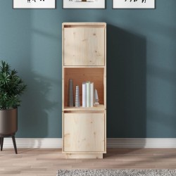 vidaXL Aparador de madera maciza de pino 38x35x117 cm