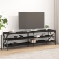 vidaXL Mueble de TV madera contrachapada negro 180x40x50 cm