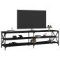 vidaXL Mueble de TV madera contrachapada negro 180x40x50 cm