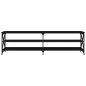 vidaXL Mueble de TV madera contrachapada negro 180x40x50 cm