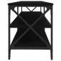 vidaXL Mueble de TV madera contrachapada negro 180x40x50 cm