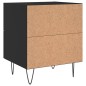 vidaXL Mesita de noche madera de ingeniería negro 40x35x47,5 cm vidaXL Mesita de noche madera de ingeniería negro 40x35x47,5 cm