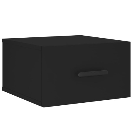 vidaXL Mesita de noche de pared negro 35x35x20 cm