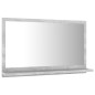 vidaXL Espejo de baño madera contrachapada gris hormigón 60x10,5x37 cm vidaXL Espejo de baño madera contrachapada gris hormigón 60x10,5x37 cm