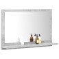 vidaXL Espejo de baño madera contrachapada gris hormigón 60x10,5x37 cm vidaXL Espejo de baño madera contrachapada gris hormigón 60x10,5x37 cm