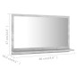 vidaXL Espejo de baño madera contrachapada gris hormigón 60x10,5x37 cm vidaXL Espejo de baño madera contrachapada gris hormigón 60x10,5x37 cm