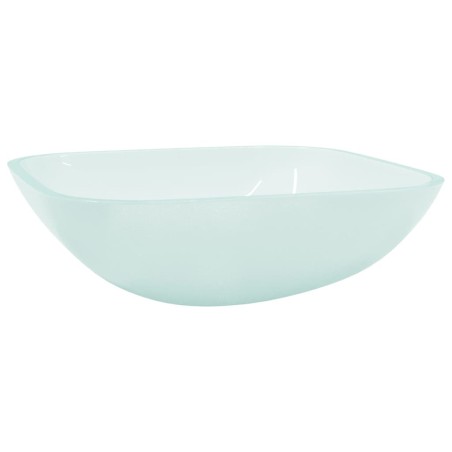 vidaXL Lavabo de vidrio esmerilado 42x42x14 cm