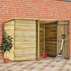 vidaXL Cobertizo para jardín de madera pino impregnada 232x110x170 cm
