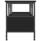 vidaXL Mueble de TV hierro y madera contrachapada negro 100x35x45 cm
