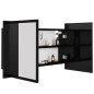 vidaXL Armario espejo de baño LED acrílico negro brillo 80x12x45 cm vidaXL Armario espejo de baño LED acrílico negro brillo 80x12x45 cm