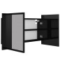 vidaXL Armario espejo de baño LED acrílico negro brillo 80x12x45 cm vidaXL Armario espejo de baño LED acrílico negro brillo 80x12x45 cm