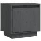 vidaXL Mesita de noche de madera maciza de pino gris 40x30x40 cm vidaXL Mesita de noche de madera maciza de pino gris 40x30x40 cm