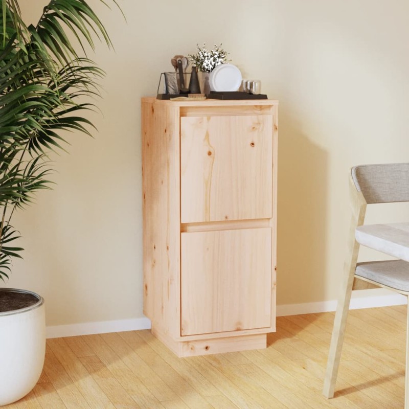 vidaXL Aparador de madera maciza de pino 31,5x34x75 cm vidaXL Aparador de madera maciza de pino 31,5x34x75 cm