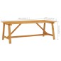 vidaXL Mesa de comedor de jardín madera maciza de acacia 206x100x74 cm vidaXL Mesa de comedor de jardín madera maciza de acacia 206x100x74 cm