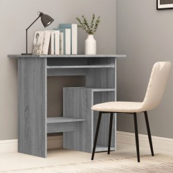 vidaXL Escritorio de madera contrachapada gris Sonoma 80x45x74 cm