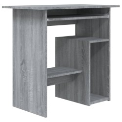 vidaXL Escritorio de madera contrachapada gris Sonoma 80x45x74 cm