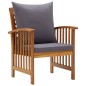 vidaXL Muebles de jardín 4 piezas con cojines madera maciza de acacia vidaXL Muebles de jardín 4 piezas con cojines madera maciza de acacia