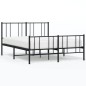 vidaXL Estructura de cama cabecero y pie de cama metal negro 140x190cm vidaXL Estructura de cama cabecero y pie de cama metal negro 140x190cm