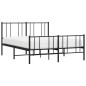 vidaXL Estructura de cama cabecero y pie de cama metal negro 140x190cm vidaXL Estructura de cama cabecero y pie de cama metal negro 140x190cm