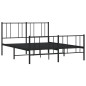 vidaXL Estructura de cama cabecero y pie de cama metal negro 140x190cm vidaXL Estructura de cama cabecero y pie de cama metal negro 140x190cm