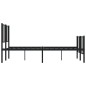 vidaXL Estructura de cama cabecero y pie de cama metal negro 140x190cm vidaXL Estructura de cama cabecero y pie de cama metal negro 140x190cm