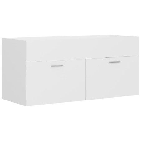vidaXL Armario para lavabo madera contrachapada blanco 100x38,5x46 cm