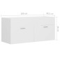 vidaXL Armario para lavabo madera contrachapada blanco 100x38,5x46 cm vidaXL Armario para lavabo madera contrachapada blanco 100x38,5x46 cm