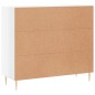 vidaXL Aparador de madera de ingeniería blanco brillo 90x34x80 cm vidaXL Aparador de madera de ingeniería blanco brillo 90x34x80 cm