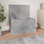 vidaXL Baúl almacenaje madera contrachapada gris hormigón 50x30x28 cm vidaXL Baúl almacenaje madera contrachapada gris hormigón 50x30x28 cm
