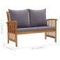 vidaXL Muebles de jardín 4 piezas con cojines madera maciza de acacia vidaXL Muebles de jardín 4 piezas con cojines madera maciza de acacia