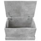 vidaXL Baúl almacenaje madera contrachapada gris hormigón 50x30x28 cm vidaXL Baúl almacenaje madera contrachapada gris hormigón 50x30x28 cm