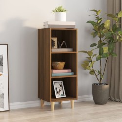 vidaXL Aparador madera contrachapada marrón roble 34,5x32,5x90 cm
