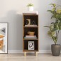 vidaXL Aparador madera contrachapada marrón roble 34,5x32,5x90 cm