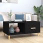vidaXL Mesa de centro madera contrachapada negro 89,5x50x40 cm vidaXL Mesa de centro madera contrachapada negro 89,5x50x40 cm