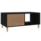 vidaXL Mesa de centro madera contrachapada negro 89,5x50x40 cm vidaXL Mesa de centro madera contrachapada negro 89,5x50x40 cm