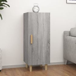 vidaXL Aparador de madera contrachapada gris Sonoma 34,5x34x90 cm