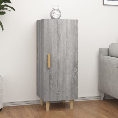 vidaXL Aparador de madera contrachapada gris Sonoma 34,5x34x90 cm