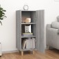 vidaXL Aparador de madera contrachapada gris Sonoma 34,5x34x90 cm