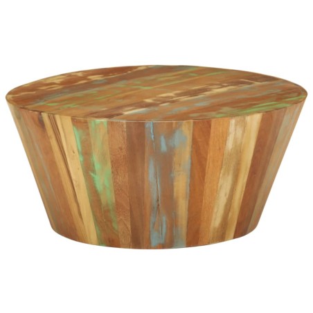 vidaXL Mesa de centro de madera maciza reciclada Ø65x31 cm