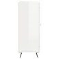 vidaXL Aparador de madera contrachapada blanco brillante 69,5x34x90 cm vidaXL Aparador de madera contrachapada blanco brillante 69,5x34x90 cm
