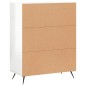 vidaXL Aparador de madera contrachapada blanco brillante 69,5x34x90 cm vidaXL Aparador de madera contrachapada blanco brillante 69,5x34x90 cm