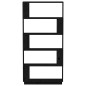 vidaXL Estantería/divisor de espacios madera pino negro 80x25x163,5 cm vidaXL Estantería/divisor de espacios madera pino negro 80x25x163,5 cm