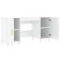 vidaXL Escritorio madera contrachapada blanco brillante 140x50x75 cm vidaXL Escritorio madera contrachapada blanco brillante 140x50x75 cm