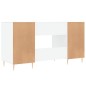 vidaXL Escritorio madera contrachapada blanco brillante 140x50x75 cm vidaXL Escritorio madera contrachapada blanco brillante 140x50x75 cm