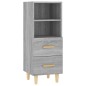 vidaXL Aparador de madera contrachapada gris Sonoma 34,5x34x90 cm vidaXL Aparador de madera contrachapada gris Sonoma 34,5x34x90 cm