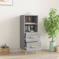 vidaXL Aparador de madera contrachapada gris Sonoma 34,5x34x90 cm vidaXL Aparador de madera contrachapada gris Sonoma 34,5x34x90 cm