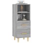 vidaXL Aparador de madera contrachapada gris Sonoma 34,5x34x90 cm vidaXL Aparador de madera contrachapada gris Sonoma 34,5x34x90 cm