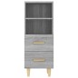 vidaXL Aparador de madera contrachapada gris Sonoma 34,5x34x90 cm vidaXL Aparador de madera contrachapada gris Sonoma 34,5x34x90 cm