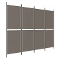 vidaXL Biombo divisor de 4 paneles de tela gris antracita 200x220 cm vidaXL Biombo divisor de 4 paneles de tela gris antracita 200x220 cm